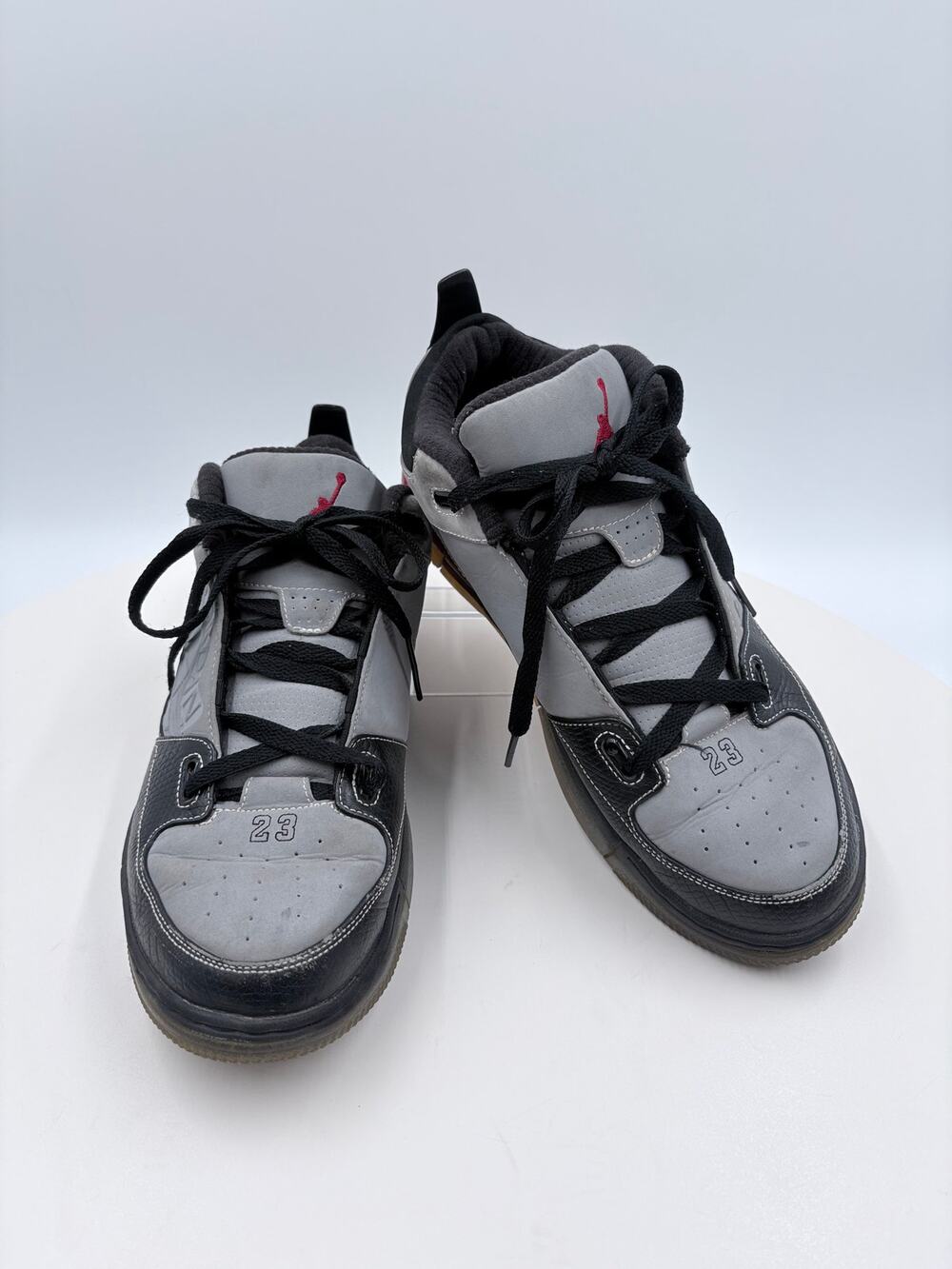 Nike Air Jordan #23 Style 343065-063 Leather Basketball Shoes Gray Black